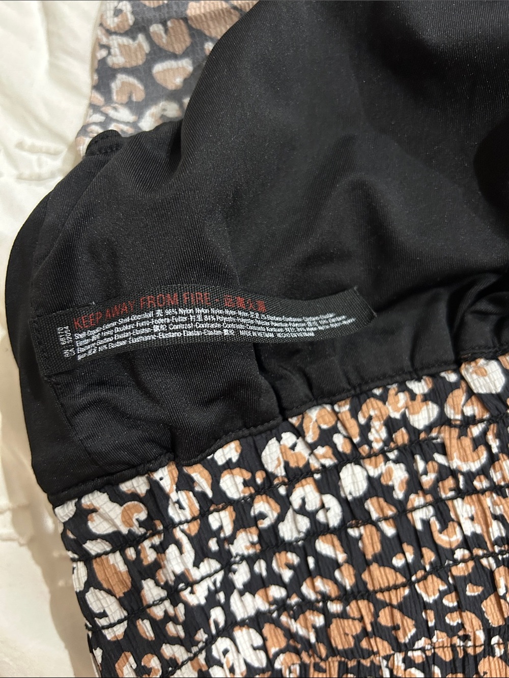 Free People movement High-Waist Leopard Print Athletic Shorts - Black/tan meium - Picture 11 of 11